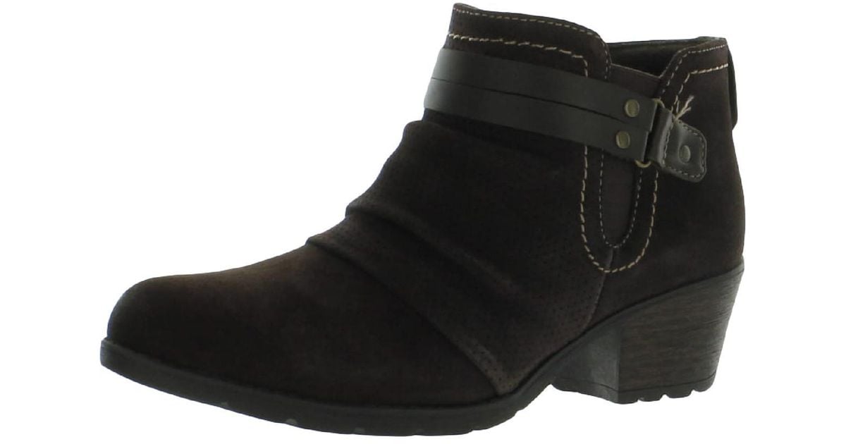 Earth Origins Odel Leather Comfort Insole Shooties in Black Lyst