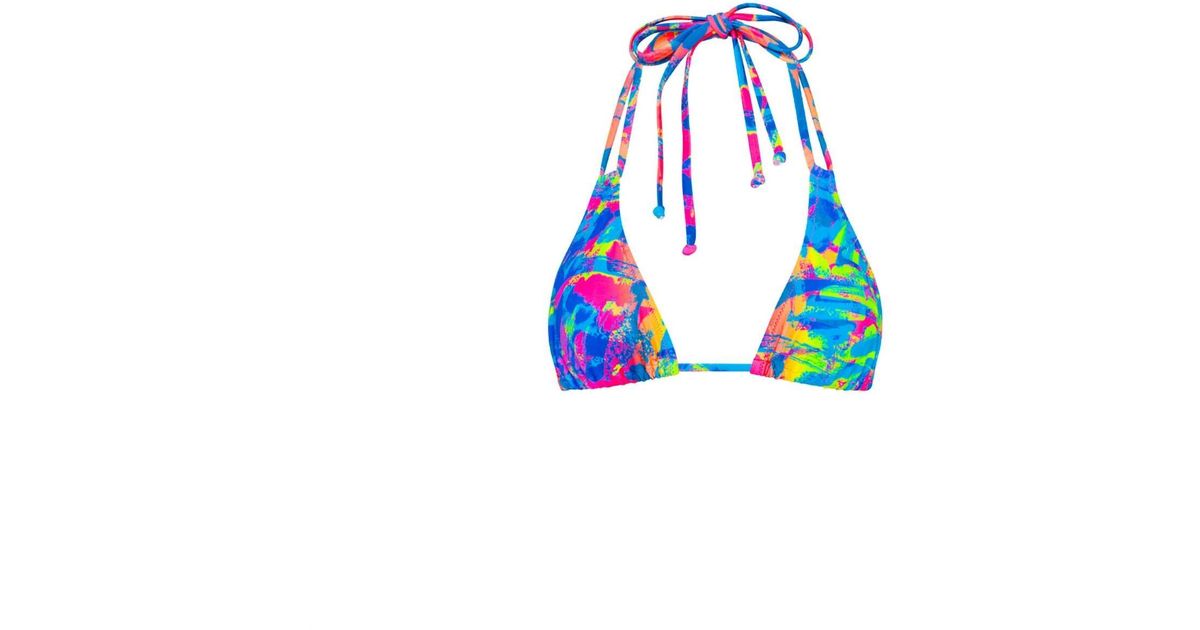 Kulani Kinis Halter Bralette Bikini Top In Moon Lagoon in Blue Lyst