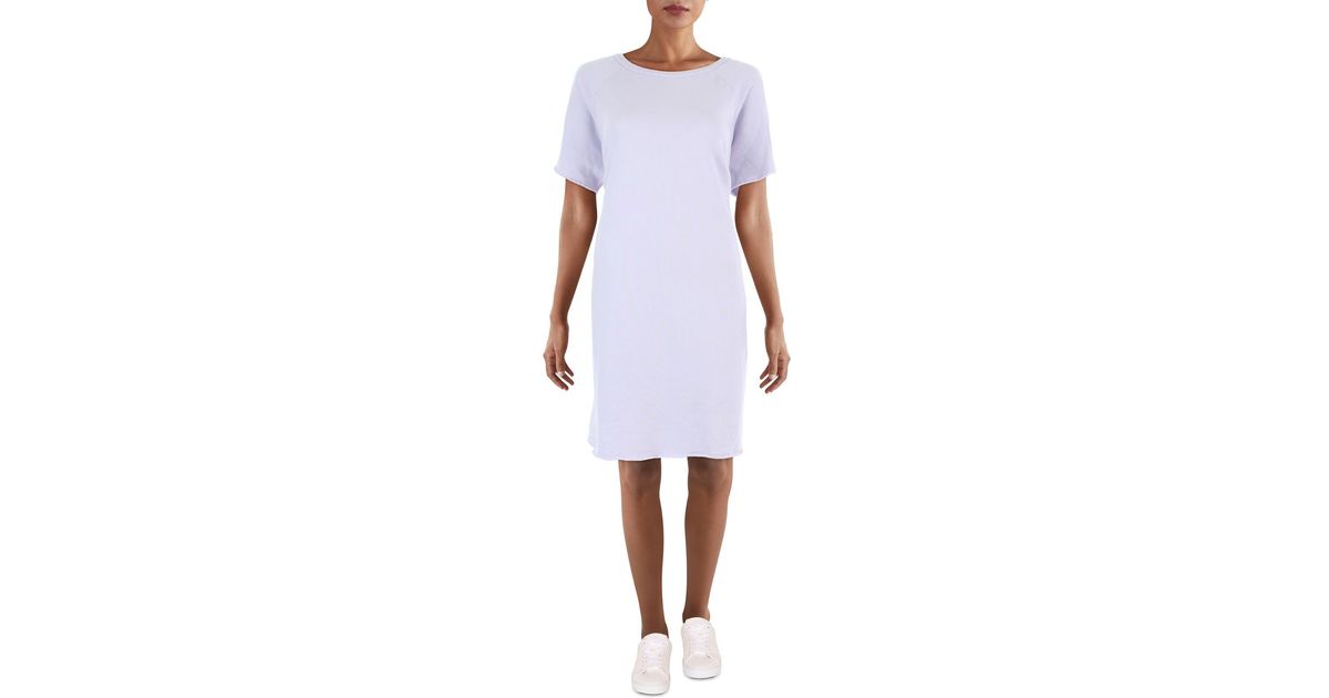 Eileen Fisher Organic Cotton Short Sweaterdress in White | Lyst