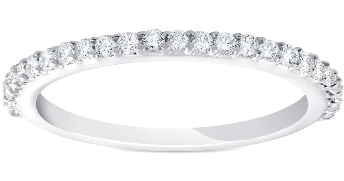 Pompeii3 1/4Ct Diamond Wedding Ring 14K Stackable Anniversary Band in ...