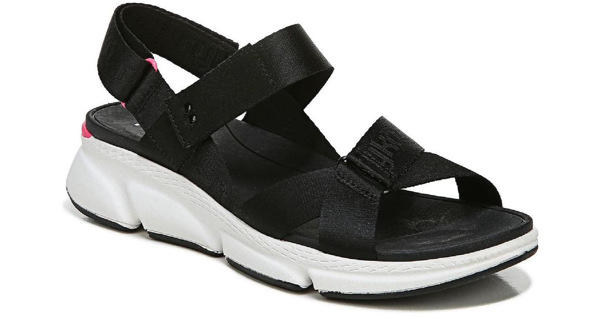 Ryka Better Half Strappy Wedge Slingback Sandals in Black | Lyst