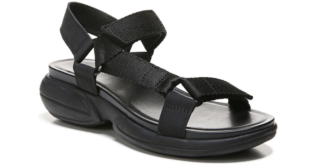 Naturalizer Flores Cushioned Footbed Slingback Sport Sandals in Black
