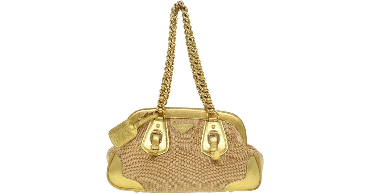 Prada Leather Shoulder Bag (preowned) in Metallic Lyst