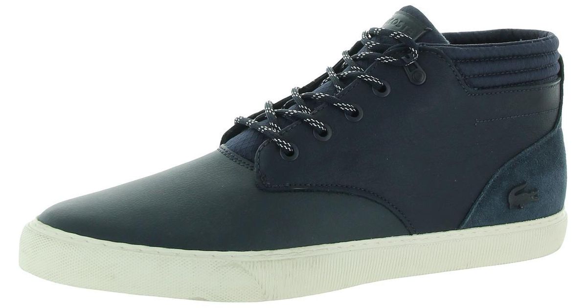 Lacoste Esparre Chukka 320 Leather Shootie Chukka Boots in Blue for Men ...