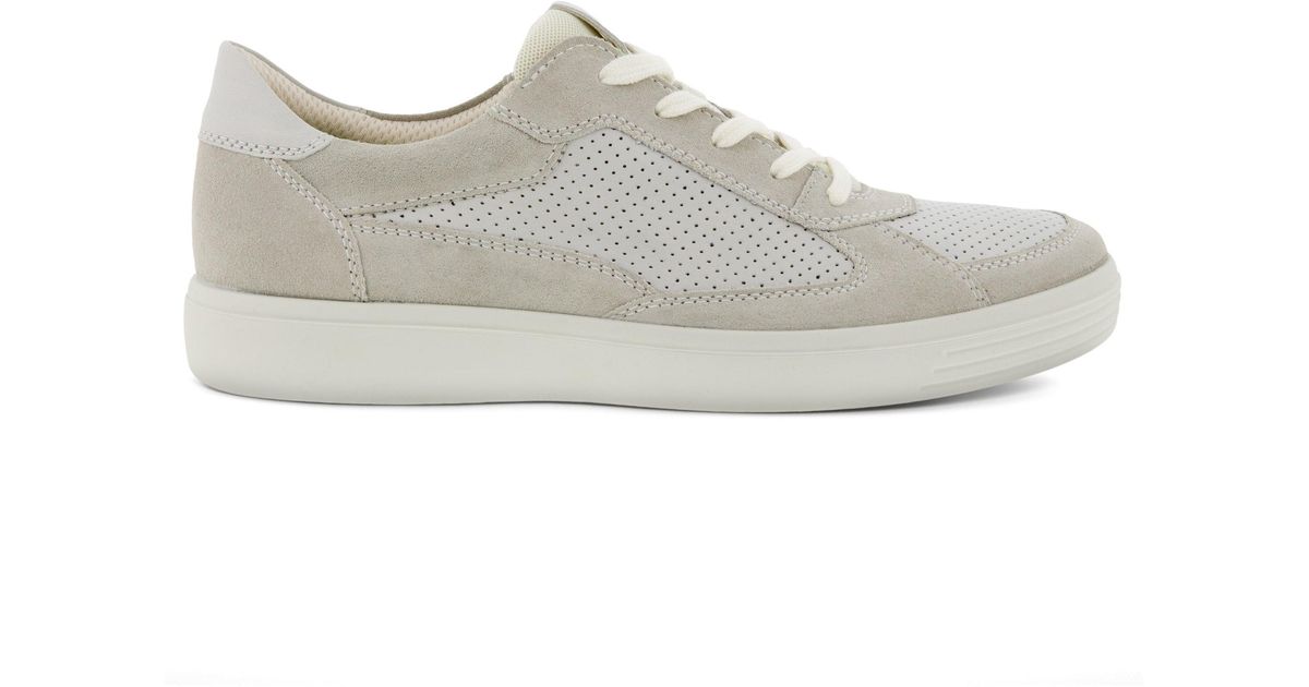 Ecco Leather Soft Classic Sneaker in White for Men | Lyst