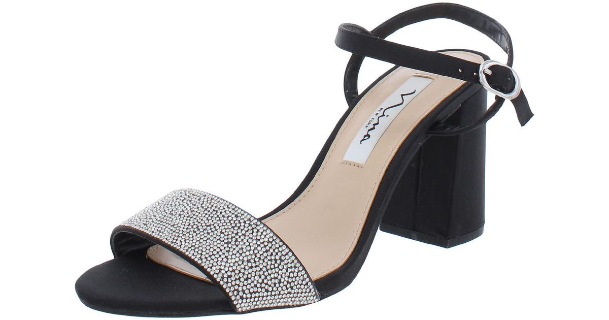 Nina Haven Leather Slingback Heel Sandals in Black Lyst