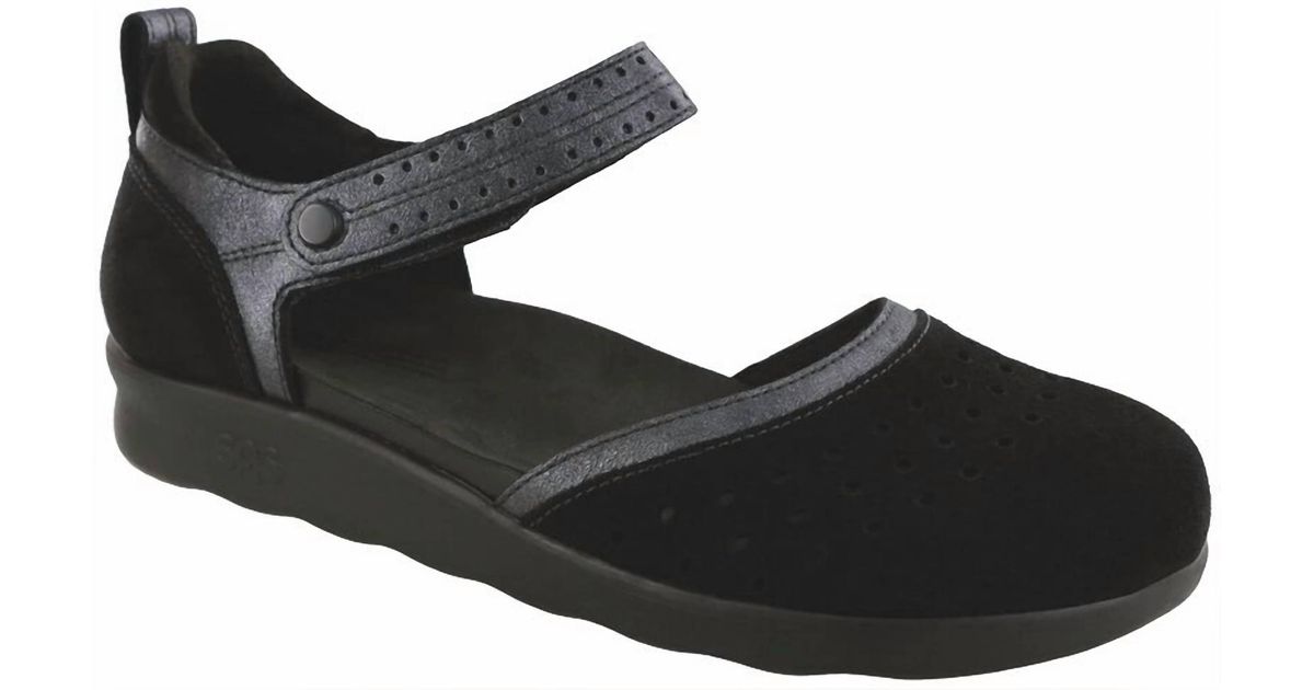 SAS Eden Mary Jane Shoe Wide Width In Resin in Black Lyst