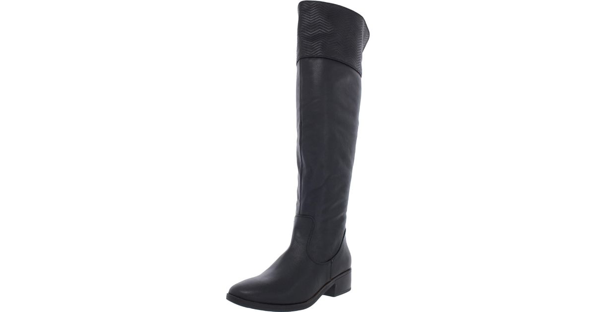 BareTraps Marcela Textured Tall Over-the-knee Boots in Black | Lyst