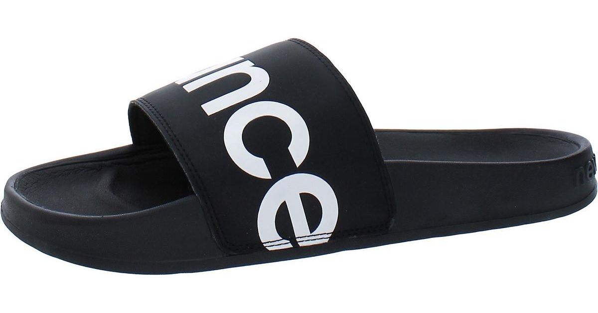 New Balance Slip On Casual Slide Sandals in Black for Men | Lyst