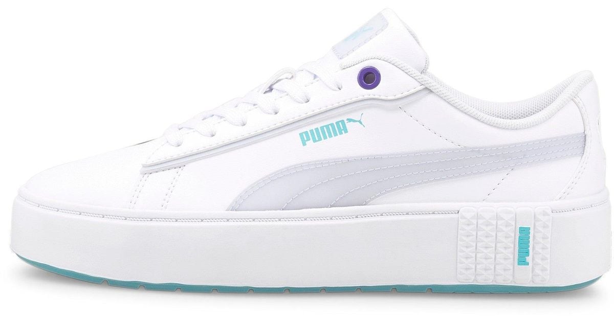 PUMA Smash Platform V2 Candy Trainers in White | Lyst
