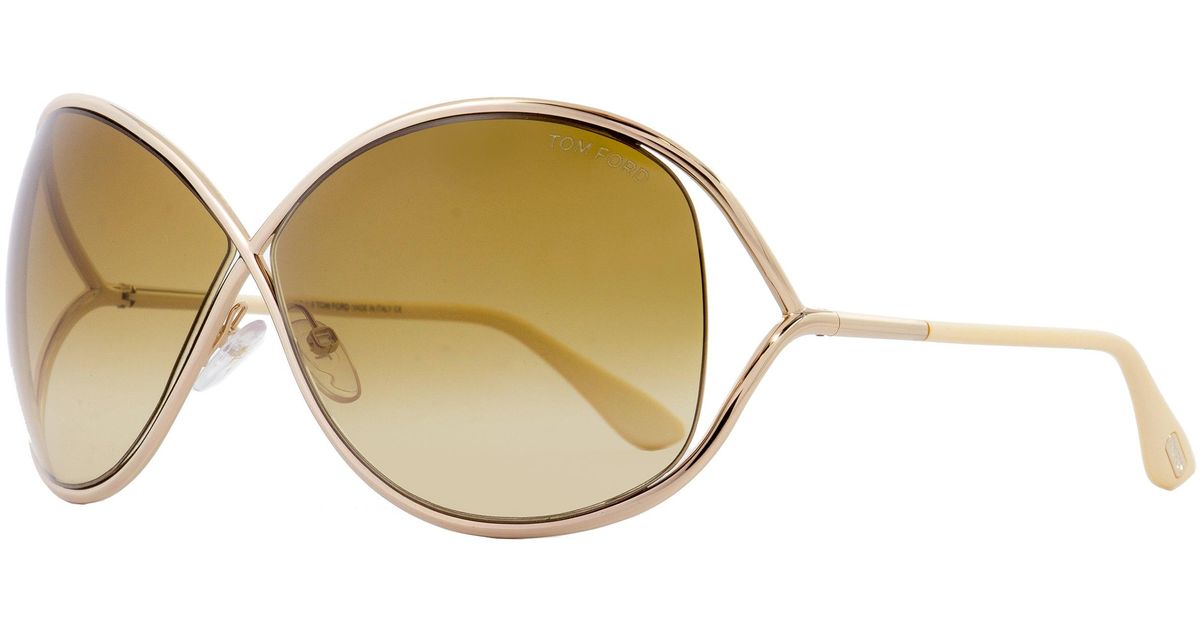 Tom Ford Butterfly Sunglasses Tf130 Miranda Gold/ivory 68mm in Black Lyst
