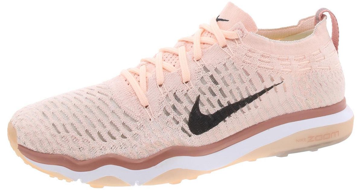 nike training air zoom fearless trainers in rose gold