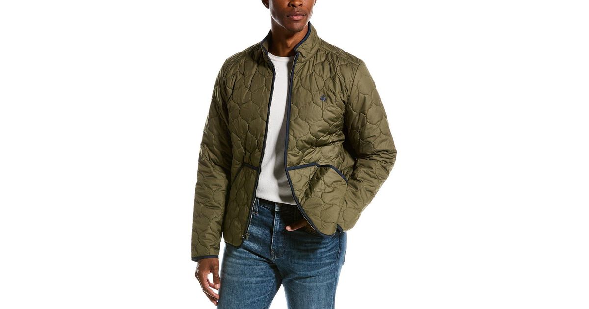 Brooks Brothers Quilted Linear Jacket in Green for Men Lyst