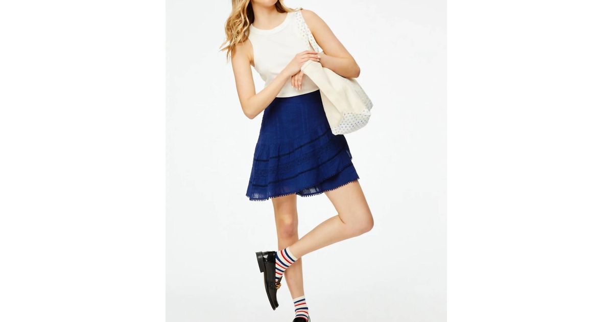 Roberta Roller Rabbit Lace Trim Mary Skirt in Blue | Lyst