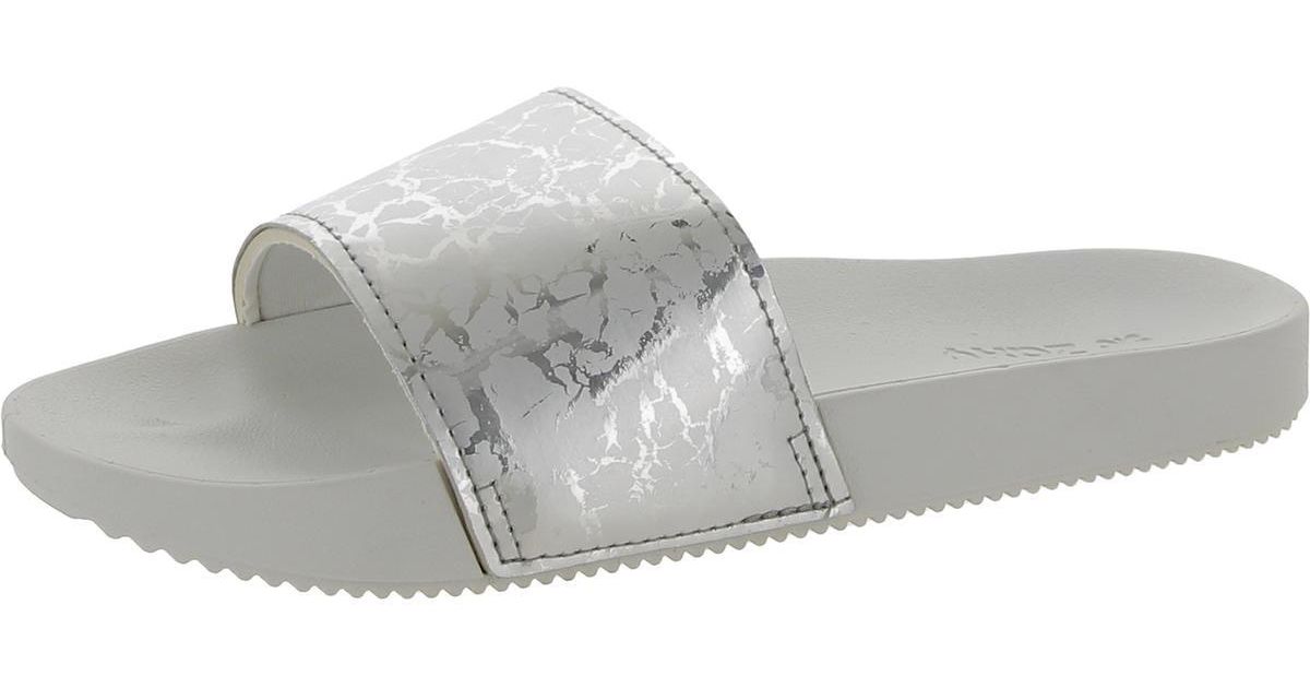 Zaxy Snap Slip On Pool Slide Sandals in White Lyst