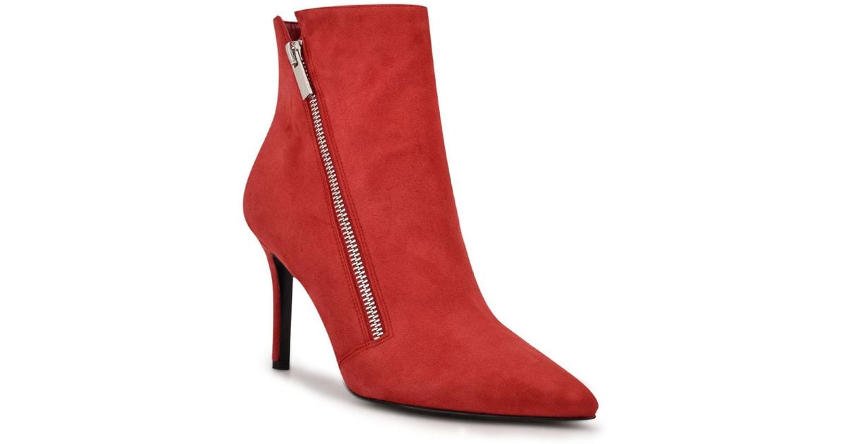 Nine west red ankle boots hotsell
