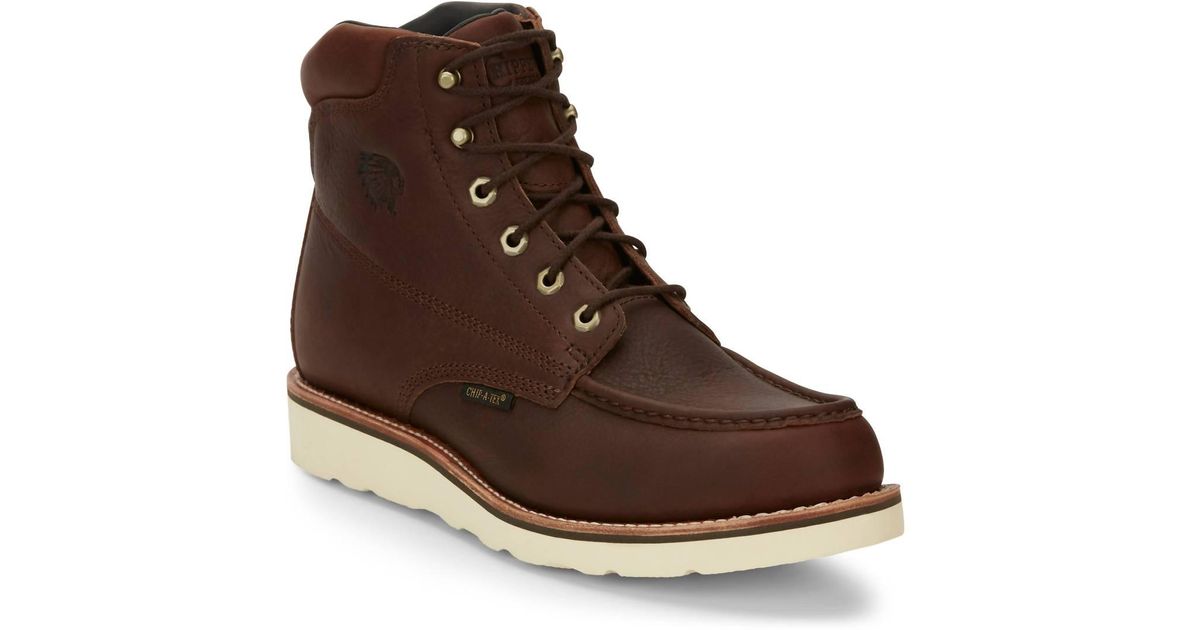 Chippewa Edge Walker Waterproof Soft Toe Work Boots In Brown for Men Lyst