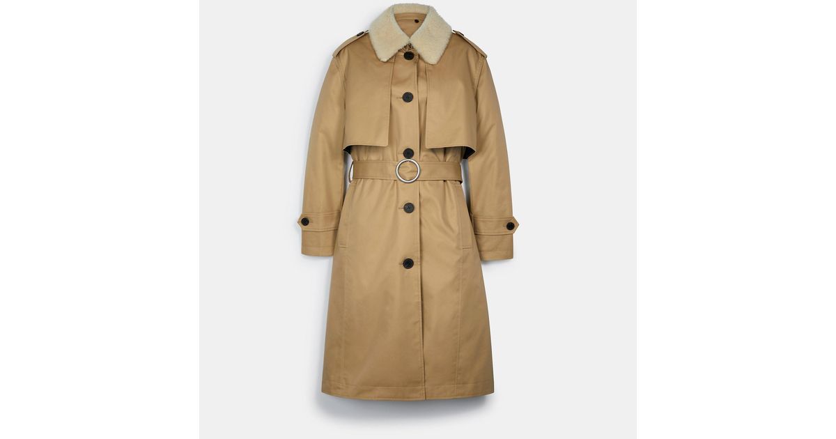 coach plaid trench coat