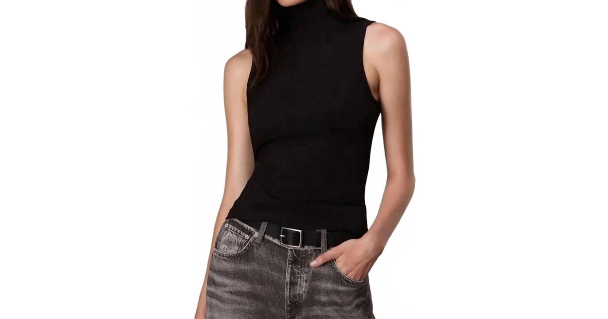 Rag & Bone Irina T Neck Tank in Black | Lyst