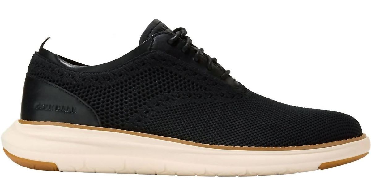 Cole Haan Grand Remix Stitchlite Oxford Sneakers in Black for Men | Lyst