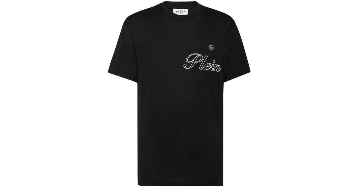 Philipp Plein Classic Cotton T-Shirt With Signature Logo in