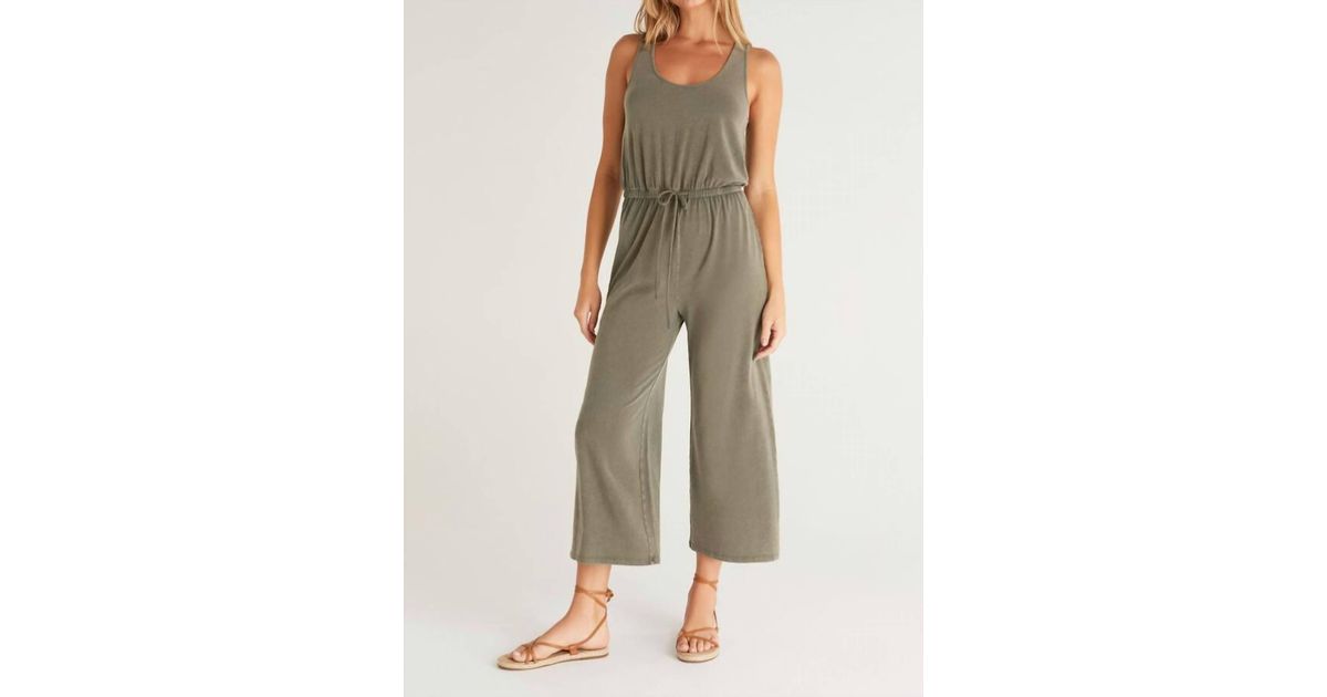 Z Supply Easygoing Jumpsuit in Green Lyst