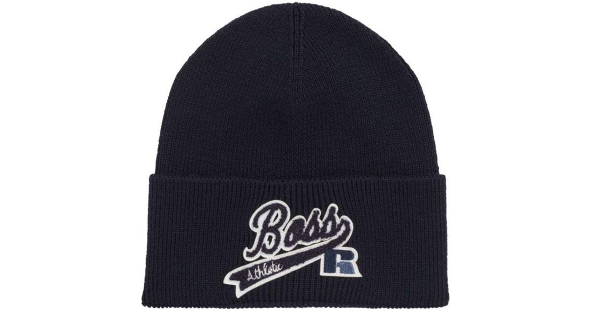 HUGO BOSS Wool Hugo - Ribbed Beanie Hat 