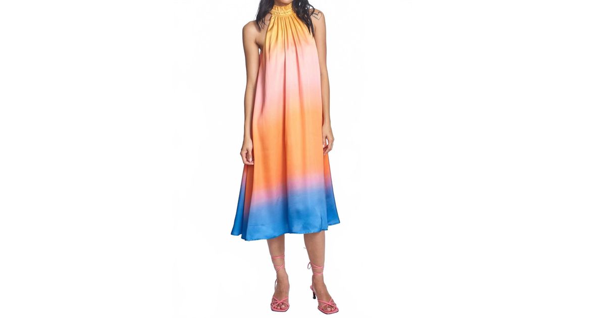 Corey Lynn Calter Zuni Midi Dress in Blue | Lyst
