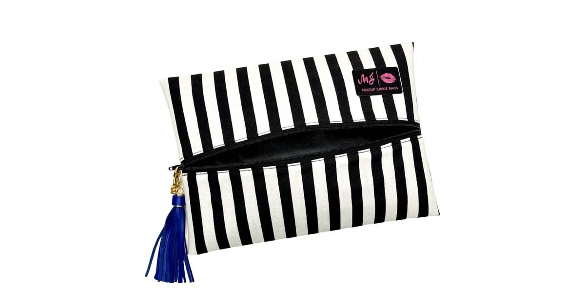 Makeup Junkie Bags Medial Zipper Cosmetic Bag in Black | Lyst