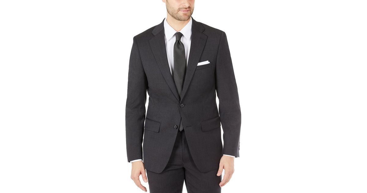 Calvin Klein Malbin Formal Wool Suit Jacket in Black | Lyst