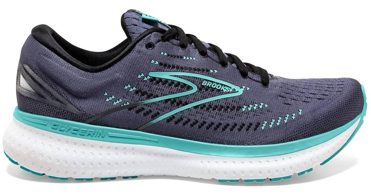 Brooks Glycerin 19 Running Shoes B/medium Width In Nightshadow/black