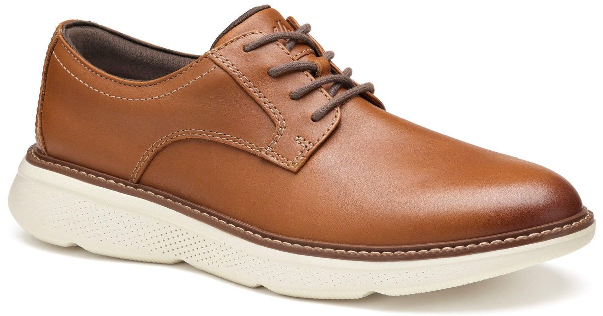 Johnston & Murphy Colson Plain Toe Lace-Up Dress Casual Shoe in Brown for  Men | Lyst