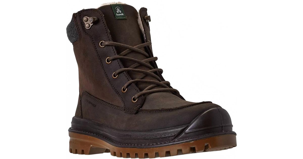 Kamik Men’s Griffon 2 Brown Leather Winter Boots, Size 11 M Men main image 3