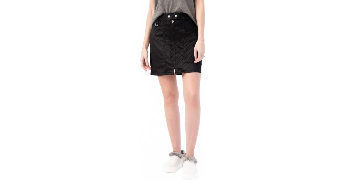 Rag & Bone Biker Mini Skirt in Black | Lyst