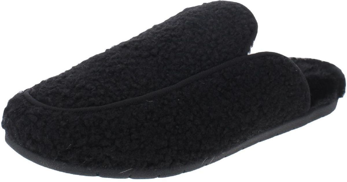 Vionic Caressa Faux Fur Arch Support Mules in Black Lyst