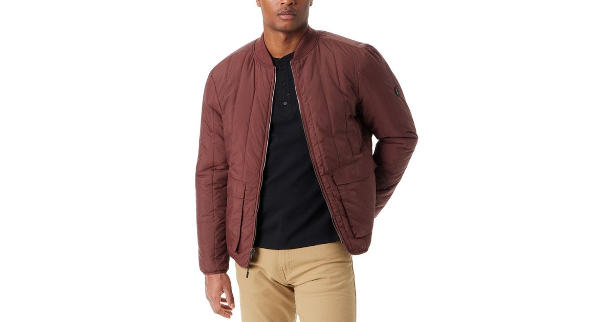 BASS OUTDOOR Bomber Jacket Rum Raisin Full Zip Reversible Pockets ...