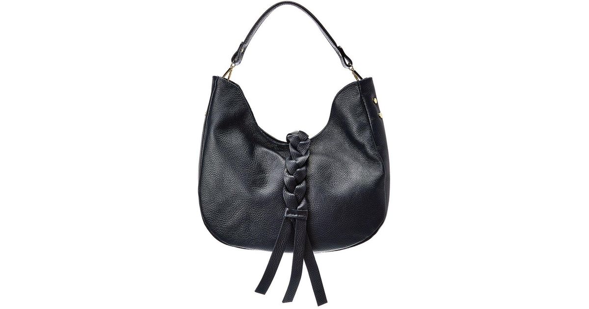 Italian Leather Top Handle Tote in Black Lyst