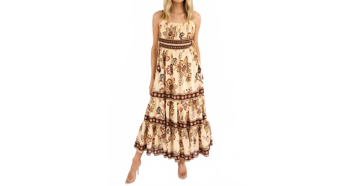 chinese dress ladies Farm Rio Women's Floral Cascade Midi Dress  Saint Bernard