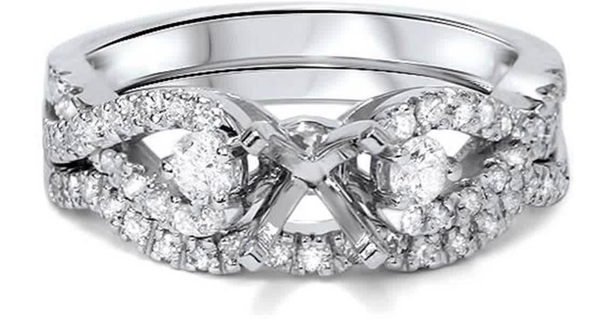 Pompeii3 1/2Ct Diamond Infinity Style Twist Engagement Setting Set 14K ...