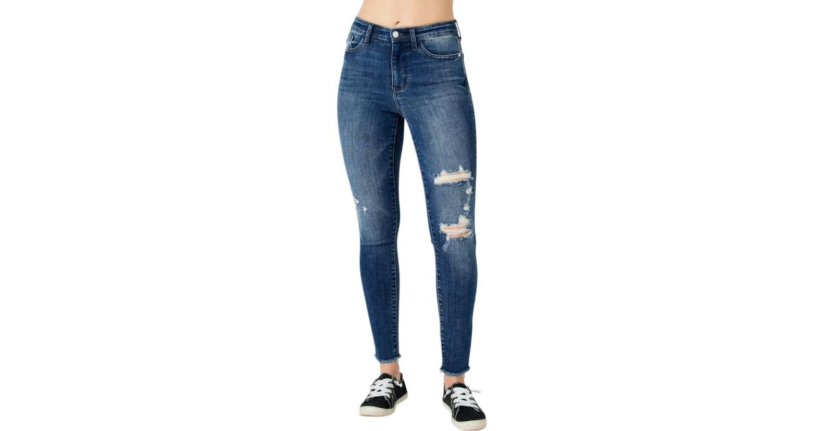 Judy Blue - High Waist Destroy Boyfriend Denim Short