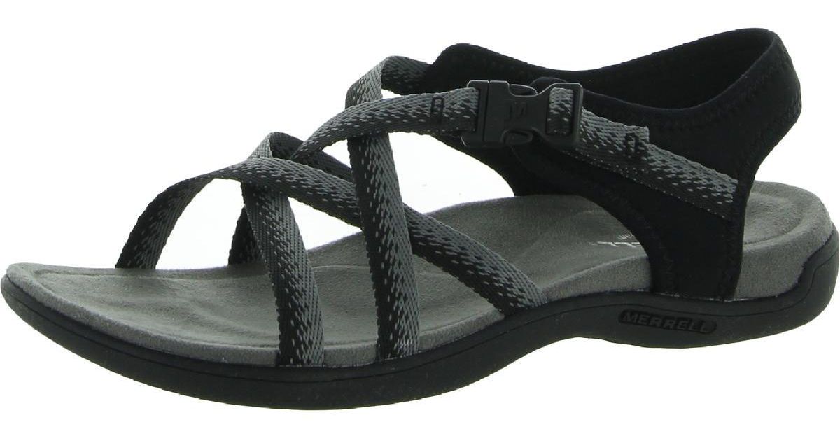 Merrell District Muri Memory Foam Footbed Slingback Sandals in Black | Lyst