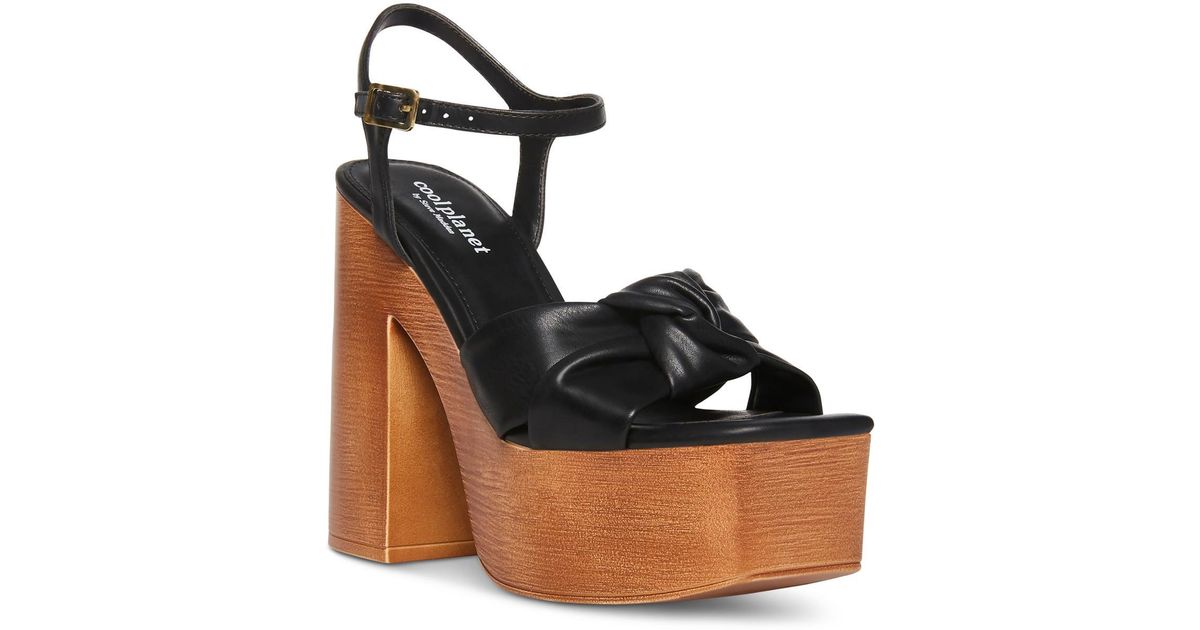Steve Madden Jilly Block Heel Open Toe Pumps in Black Lyst