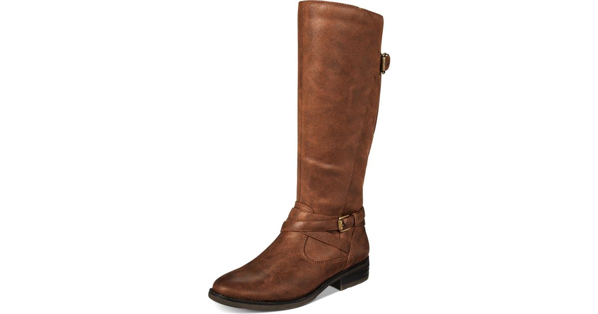 BareTraps Alysha Faux Leather Tall Riding Boots in Brown | Lyst