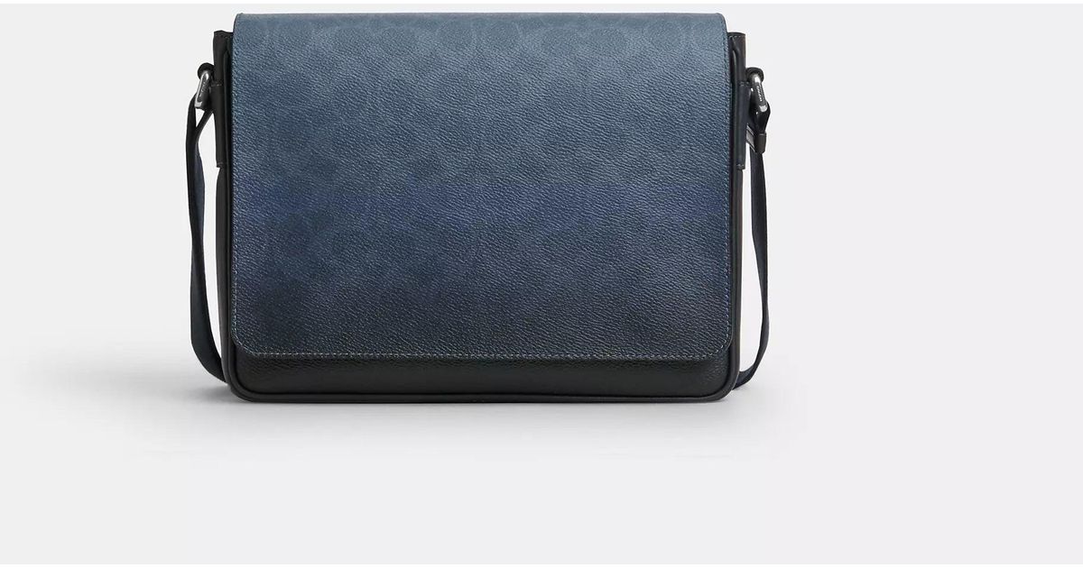 COACH Jack Messenger Bag in Blue | Lyst