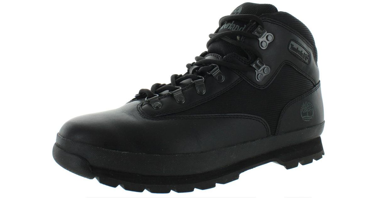 Timberland Leather Round Toe Hiking Boots in Black for Men Lyst