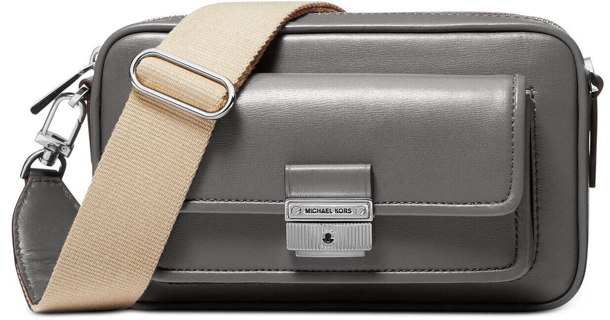 Michael Kors Bradshaw Leather Pocket Camera Crossbody Bag