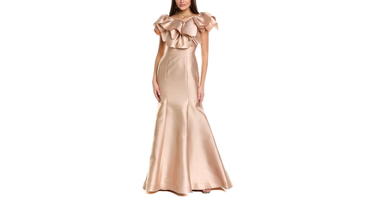 Abito Mikado Rene Ruiz Collection Bardot Rosette Fit & Svasato