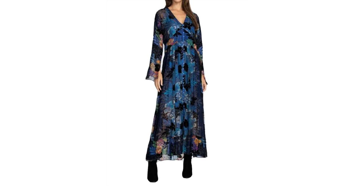 Johnny Was Lanai Burnout Beesley Dress I in Blue | Lyst