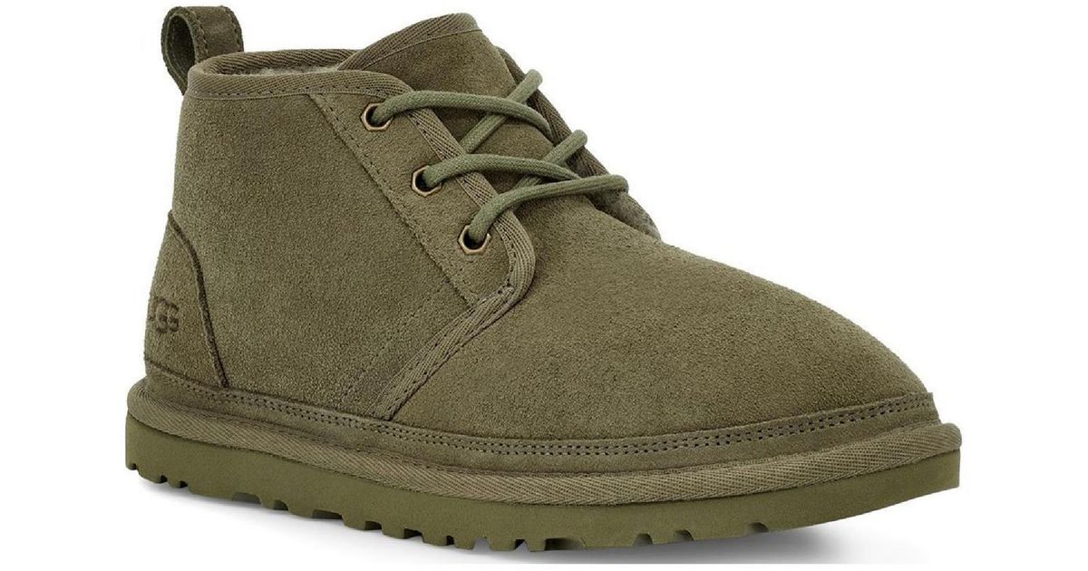 UGG Neumel Suede Shearling Casual Boots in Green | Lyst