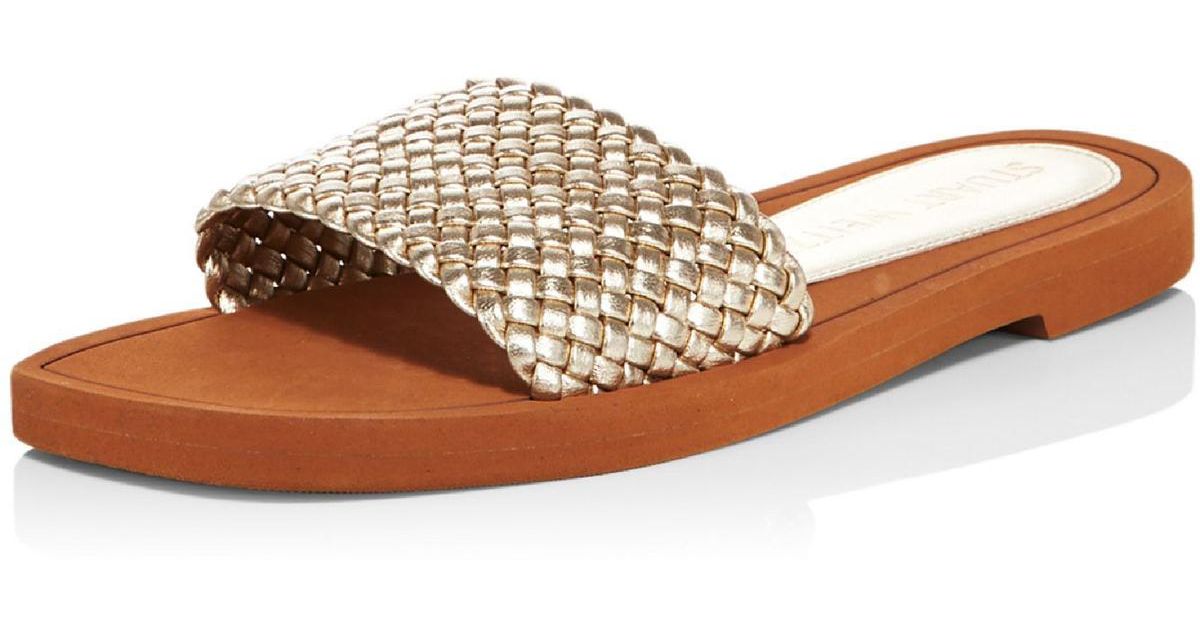 stuart weitzman fur slides